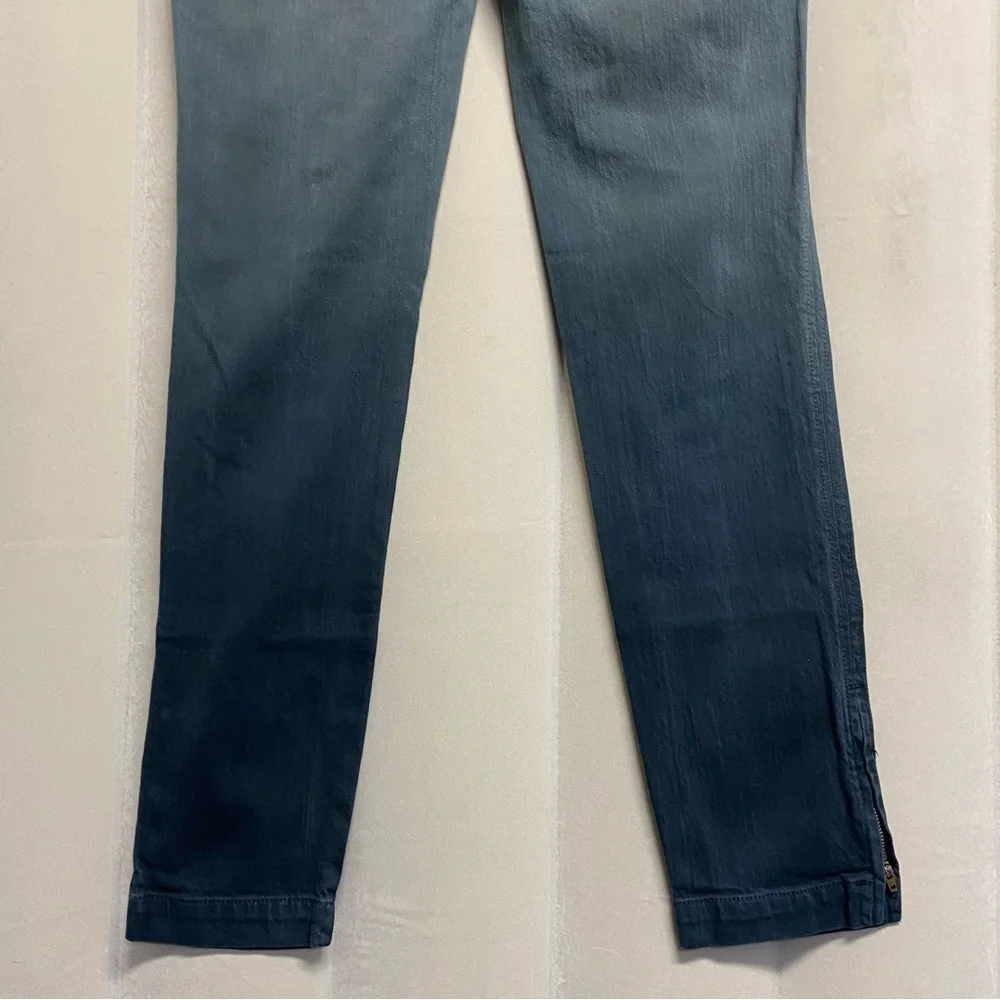 Car Mar Carmar Women’s Jeans Size 29 Ombré Straight Skinny Zip Ankle Low Rise